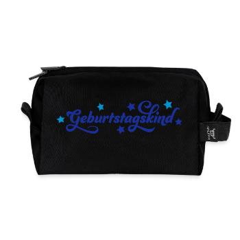 Geburtstagskind - Recycelte Kulturtasche - Schwarz - Vorne