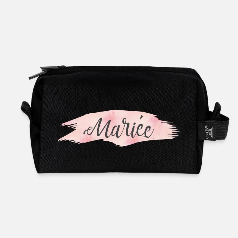 mariée - Trousse de toilette en tissu recyclé - noir