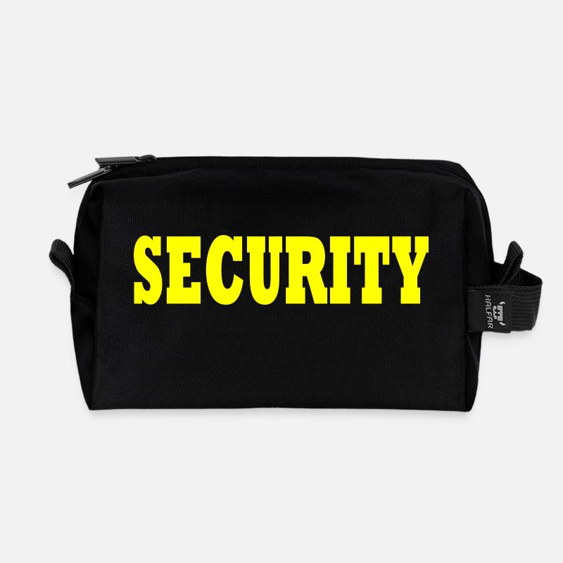 Security - Recycelte Kulturtasche - Schwarz