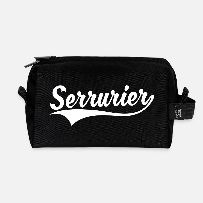 Schlosser - Recycelte Kulturtasche - Schwarz
