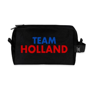 Hollande - Trousse de toilette en tissu recyclé - noir - Devant