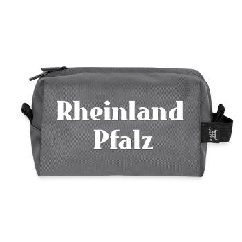 Pfalzliebhaber, Rheinland Pfalz - Recycelte Kulturtasche - Anthrazit - Vorne