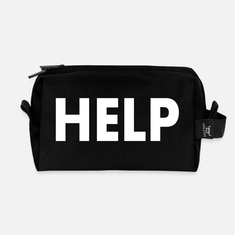 Help - Recycelte Kulturtasche - Schwarz