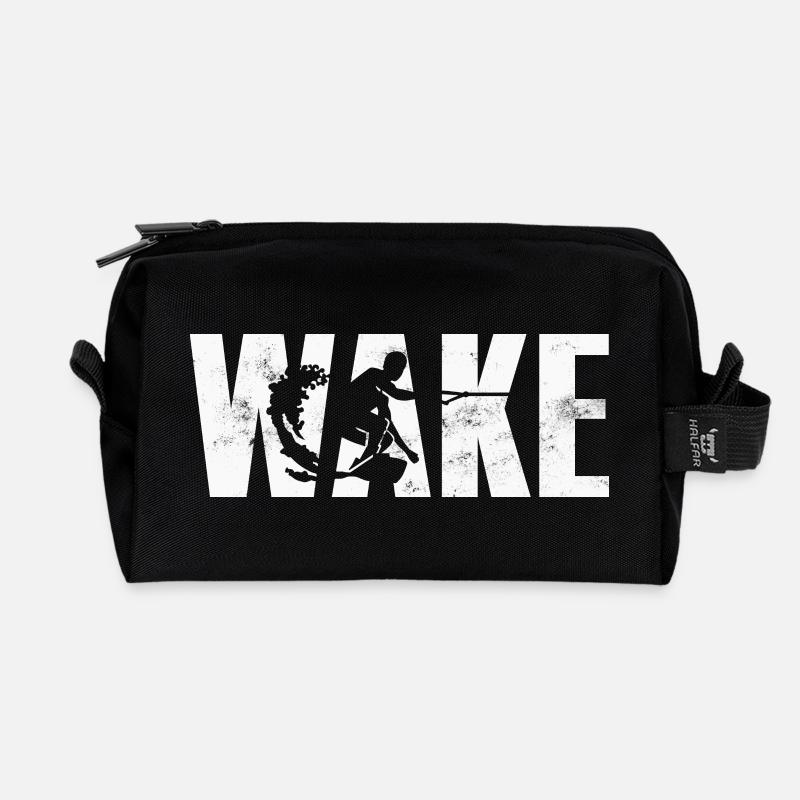Wakeboard Wakeboarden - Recycelte Kulturtasche - Schwarz