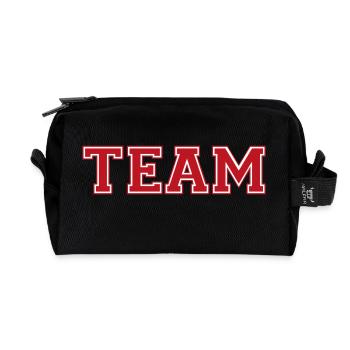 Team - Recycled Toiletry Zip Bag - black - Front