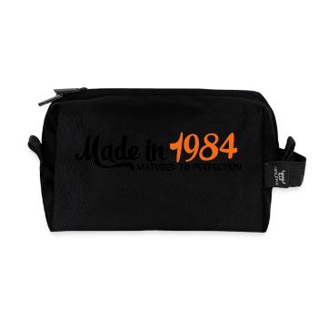 1984 - Recycled Toiletry Zip Bag - black - Front