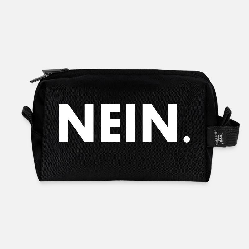 Nein - Recycelte Kulturtasche - Schwarz