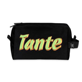 Kosename Tante 3DStyle - Recycelte Kulturtasche - Schwarz - Vorne