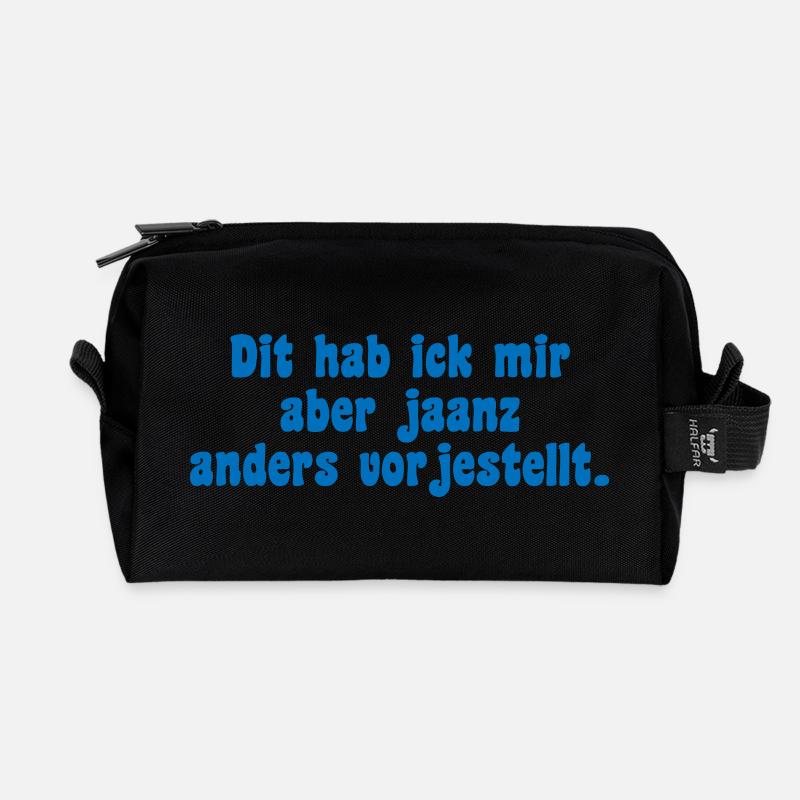 Berliner Icke Spruch - Recycelte Kulturtasche - Schwarz