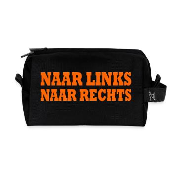 naar links naar rechts - Recycled Toiletry Zip Bag - black - Front