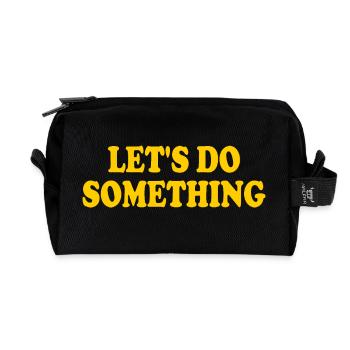 lets do something - Recycled Toiletry Zip Bag - black - Front
