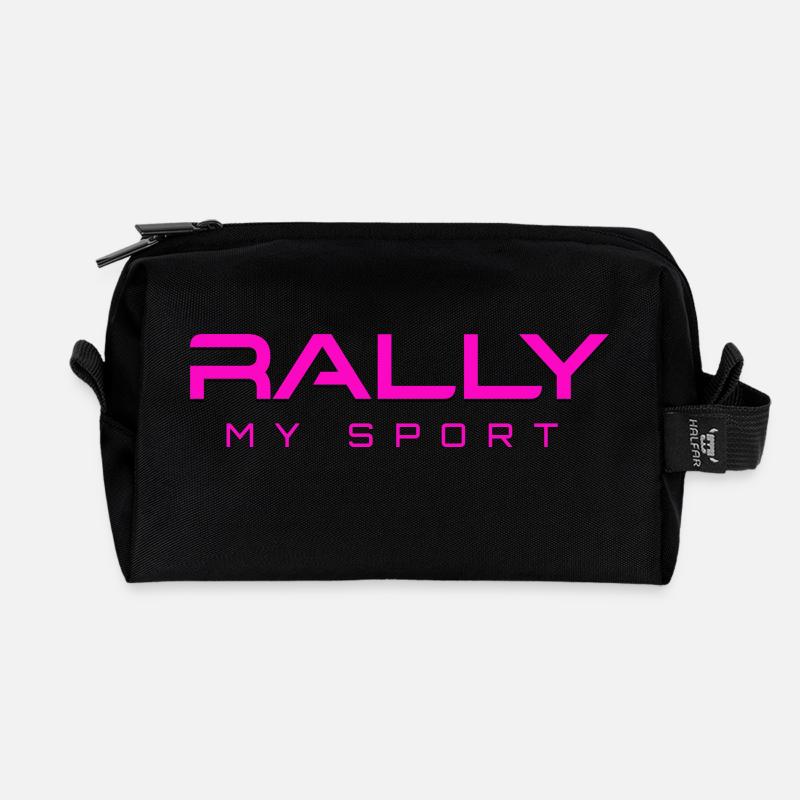 Rally my Sport 2 pink schwarz - Recycelte Kulturtasche - Schwarz