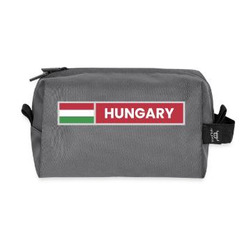Hungary National Flag - Recycled Toiletry Zip Bag - anthracite - Front