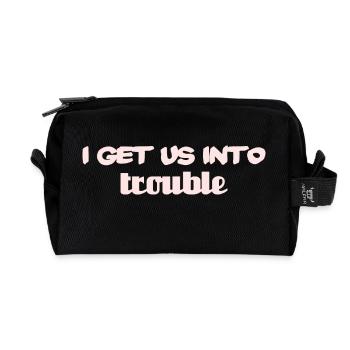i get us into trouble - Recycelte Kulturtasche - Schwarz - Vorne