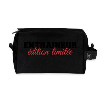 Entraineur | Foot | Coach | Basket | Tennis | Pap - Trousse de toilette en tissu recyclé - noir - Devant