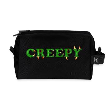 Gruselige Monster Buchstaben Horror Grafik Bekleidung - Recycelte Kulturtasche - Schwarz - Vorne