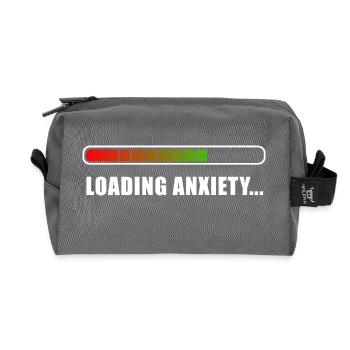 Loading Anxiety... - Recycled Toiletry Zip Bag - anthracite - Front