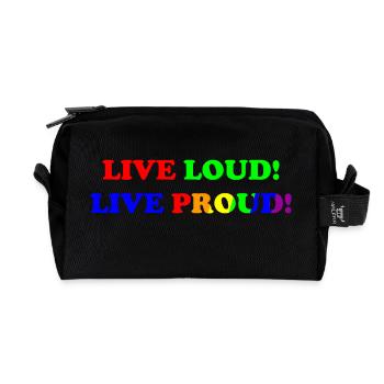 Live Loud - Live Proud - LGBTQ+ - gay - lesbian - Recycelte Kulturtasche - Schwarz - Vorne
