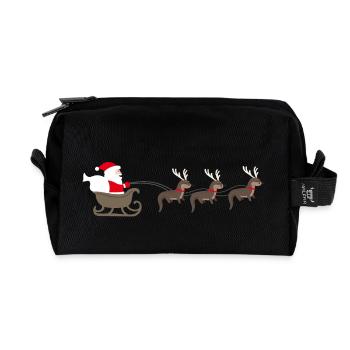 Sea Otter Cartoon Weihnachtsgeschenk - Recycelte Kulturtasche - Schwarz - Vorne
