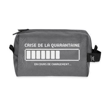 Ongoing Midlife Crisis - Recycled Toiletry Zip Bag - anthracite - Front