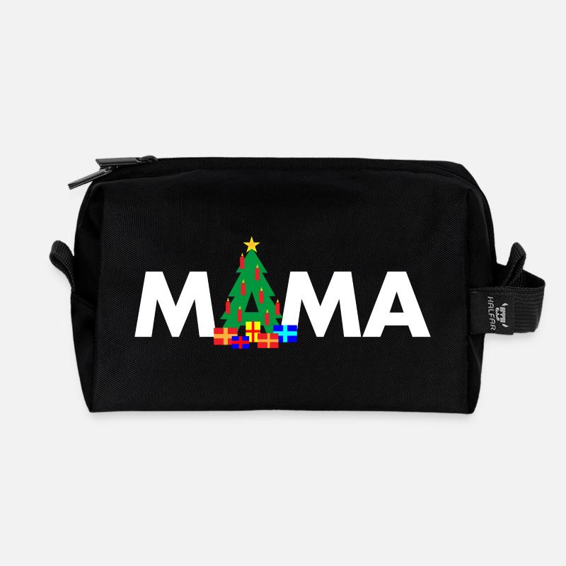 Oma Weihnachtsbaum - Recycelte Kulturtasche - Schwarz