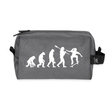 Skateboarding Evolution Skater Streetwear-Spieler - Recycelte Kulturtasche - Anthrazit - Vorne
