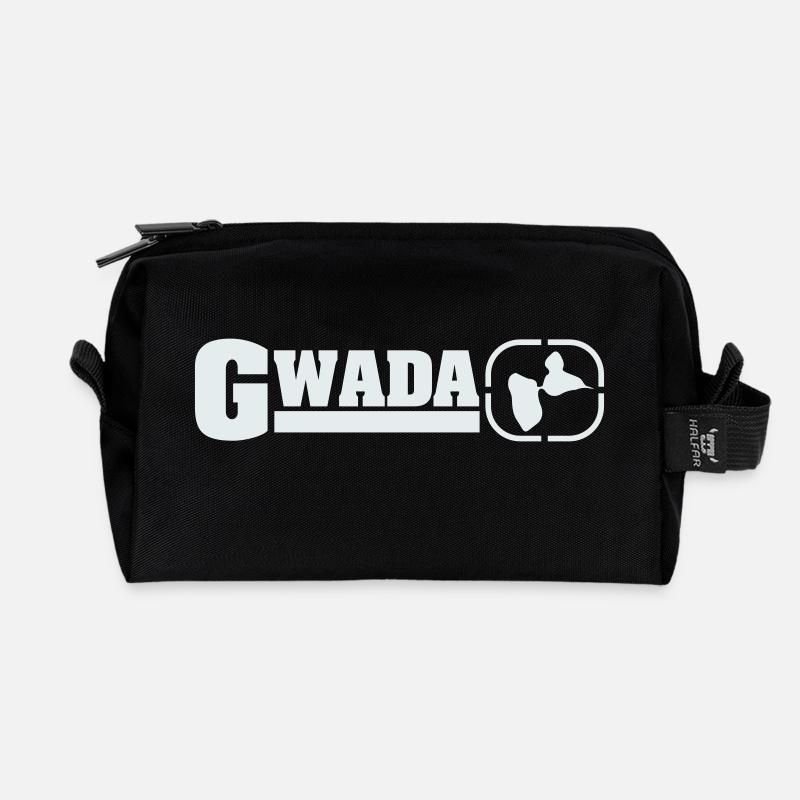 gwada_08 - Trousse de toilette en tissu recyclé - noir