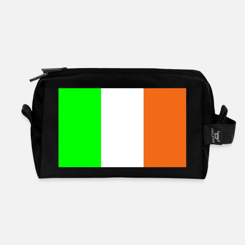 ireland flag - Recycelte Kulturtasche - Schwarz
