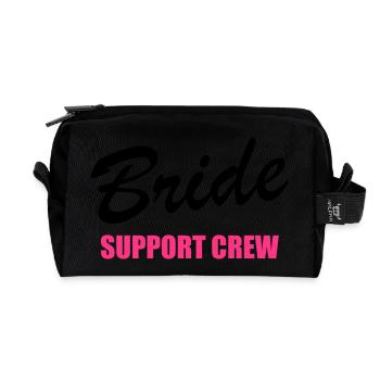Bride Support Crew 2clr - Recycelte Kulturtasche - Schwarz - Vorne