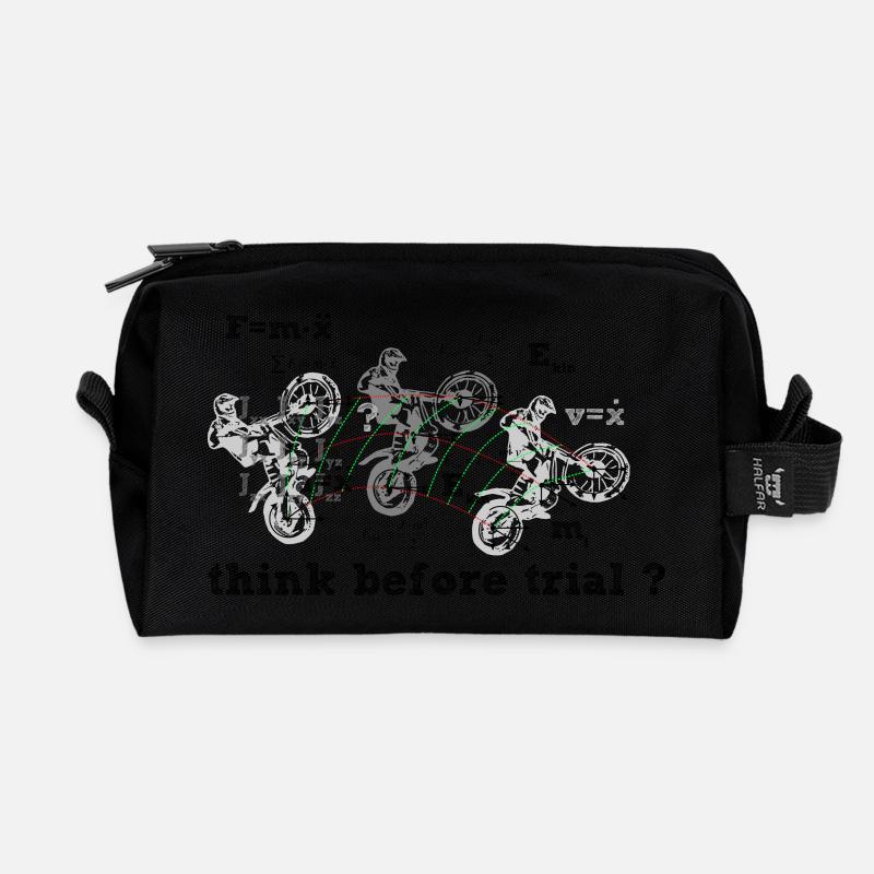 Think before trial? - Recycled Toiletry Zip Bag - black