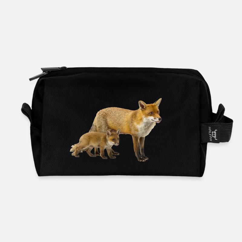 Fuchs - Recycelte Kulturtasche - Schwarz