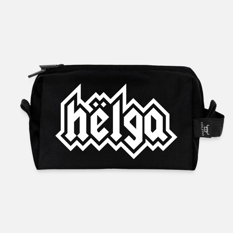 Helga - Recycelte Kulturtasche - Schwarz