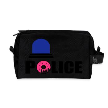 police d - Recycled Toiletry Zip Bag - black - Front