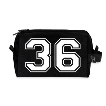 36 - Trousse de toilette en tissu recyclé - noir - Devant