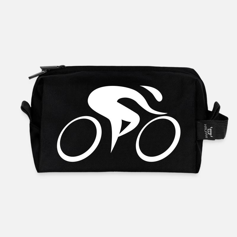 Rennrad - Recycelte Kulturtasche - Schwarz