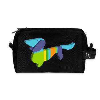 Waldi von München - Recycelte Kulturtasche - Schwarz - Vorne