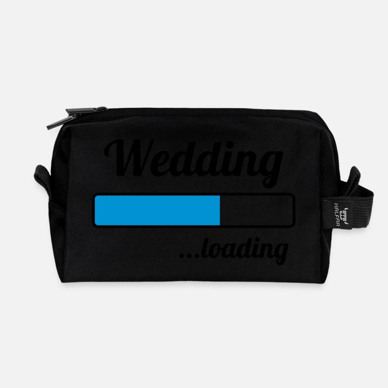Wedding ...loading - Recycelte Kulturtasche - Schwarz