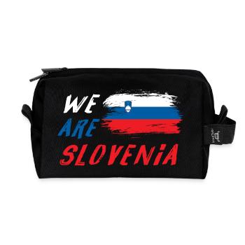 Wir sind Slowenien - Recycelte Kulturtasche - Schwarz - Vorne