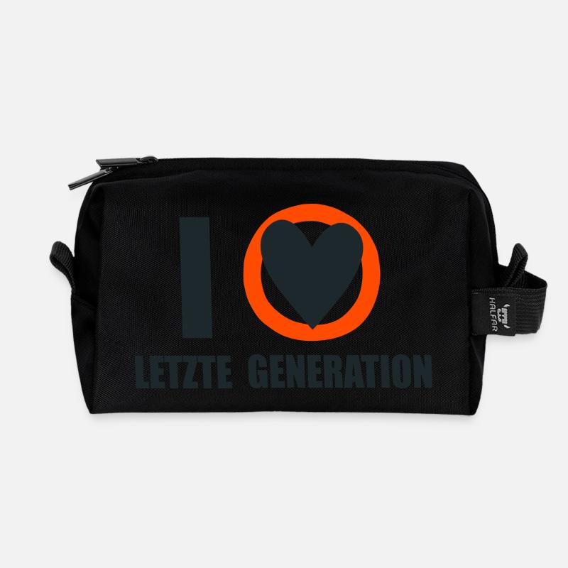 Letzte Generation - Design 6 - Recycelte Kulturtasche - Schwarz