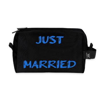 ICH HABE GERADE GEHEIRATET. Junggesellinnenabschied. HEILIGER VALENTINSTAG. PAAR - Recycelte Kulturtasche - Schwarz - Vorne