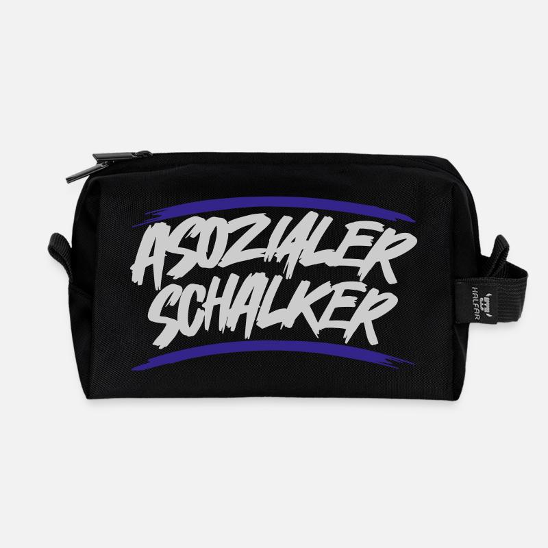 Asozialer Schalker | Gelsenkirchen Schalke - Recycelte Kulturtasche - Schwarz
