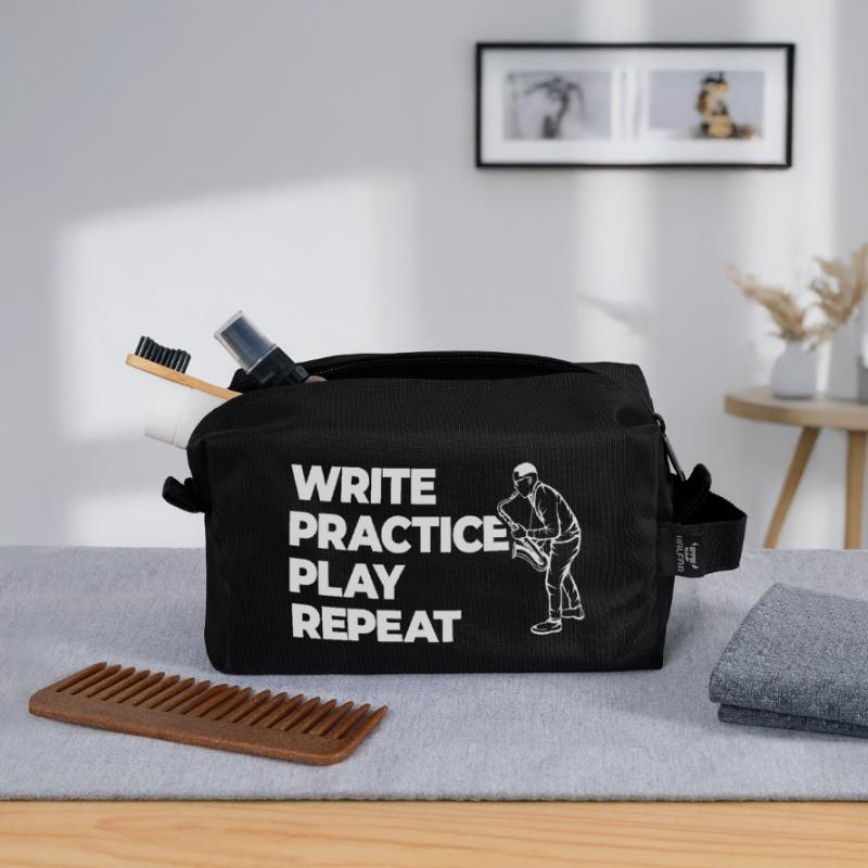 Writing, practicing, playing, repeating Recycled Toiletry Zip Bag