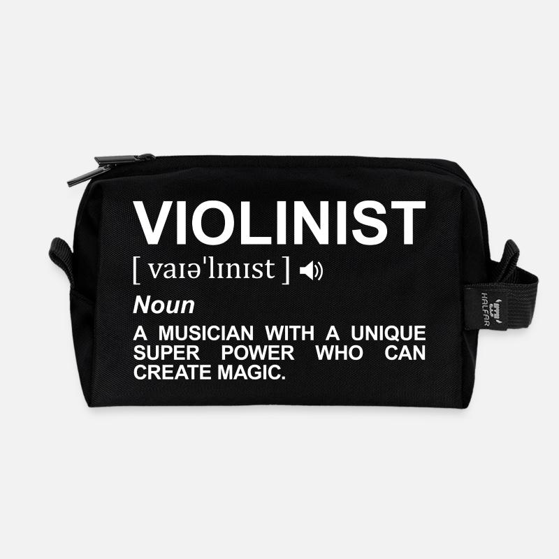 Violinisten Wörterbuch - Recycelte Kulturtasche - Schwarz