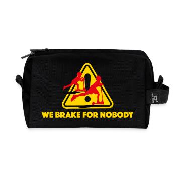 Scooter at full speed - Recycled Toiletry Zip Bag - black - Front