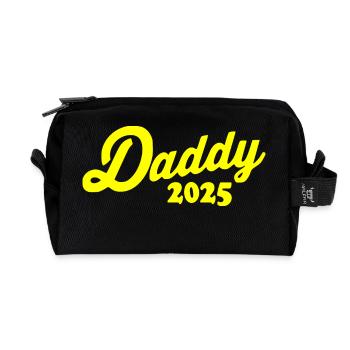 Papa 2025 - dad 2025 - Daddy 2025 - Recycelte Kulturtasche - Schwarz - Vorne