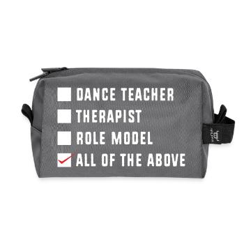 Dancing master - Recycled Toiletry Zip Bag - anthracite - Front