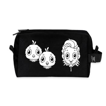 Pet Bird - Recycled Toiletry Zip Bag - black - Front