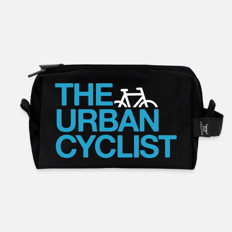 Der urbane Radfahrer - Recycelte Kulturtasche - Schwarz