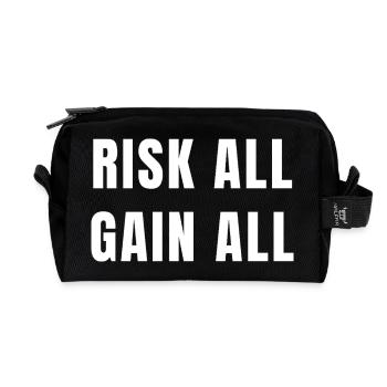 Risk All Gain All Success Power Ambition Mindset - Trousse de toilette en tissu recyclé - noir - Devant