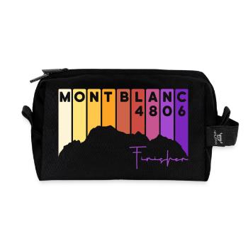 Mont Blanc Finisher Bergsteiger Chamonix Montblanc - Recycelte Kulturtasche - Schwarz - Vorne